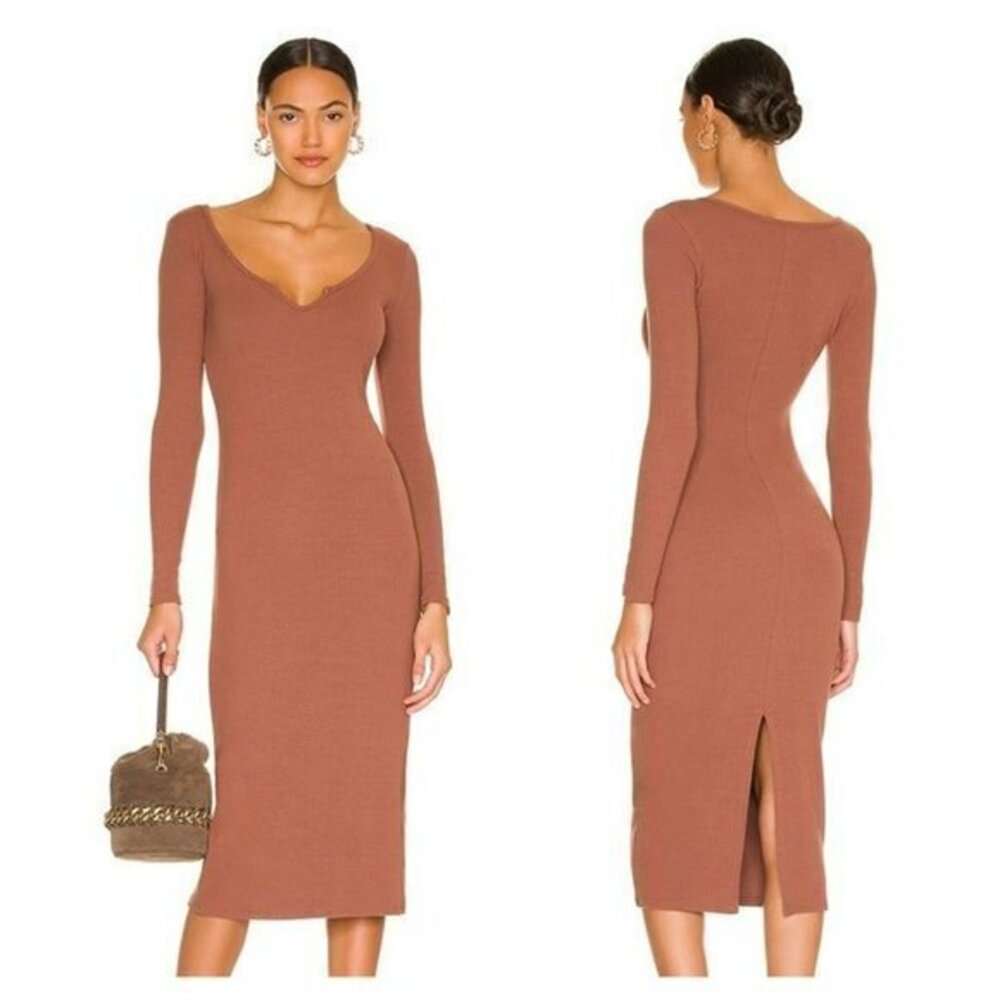Lovers and Friends Leah Midi Dress - Coco Brown